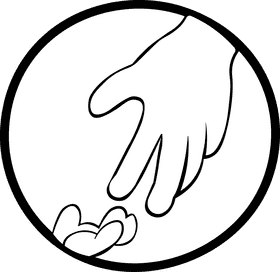 Help Hand black and white clipart