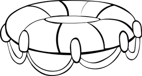 Help Lifebuoy black and white clipart