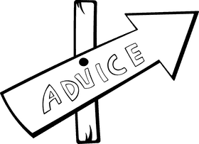 Help Pointer black and white clipart