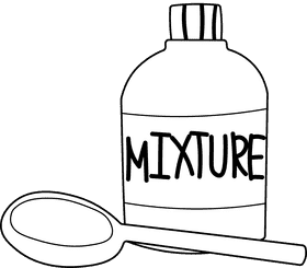 Medicine Mixture black and white clipart