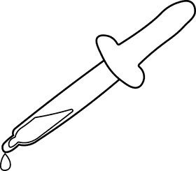 Medicine Pipette black and white clipart