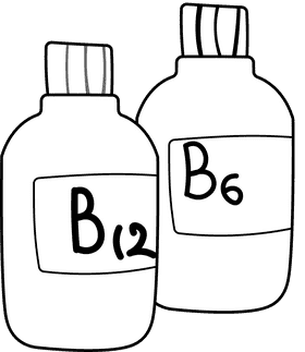 Medicine vitamins black and white clipart