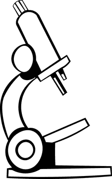 Microscope black and white clipart