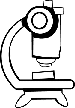 Microscope black and white clipart