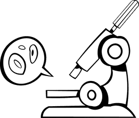 Microscope black and white clipart