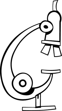 Microscope black and white clipart