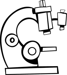 Microscope black and white clipart