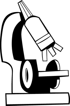 Microscope black and white clipart