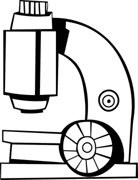 Microscope black and white clipart