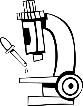 Microscope Pipette black and white clipart
