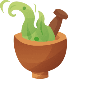 Mortar and Pestle Fire clipart
