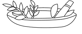 Mortar And Pestle Leaves black and white clipart