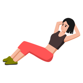 Workout exercise sit ups clipart