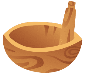 Mortar and Pestle Wood clipart