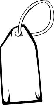 Price Tag black and white clipart