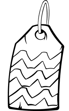 Price Tag black and white clipart