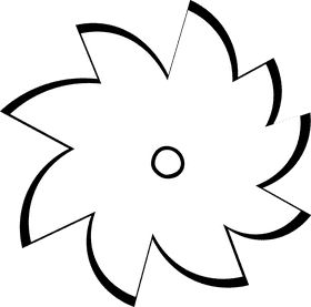 Saw Circular black and white clipart