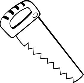 Saw Yellow black and white clipart