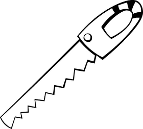 Saw Small black and white clipart