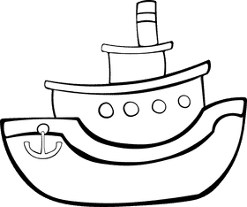 Steamboat black and white clipart