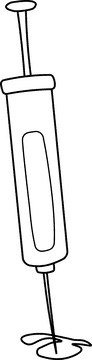 Syringe Blood black and white clipart