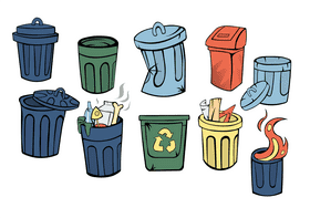 Trash can vector