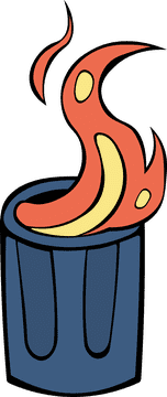 Trash can Burning clipart
