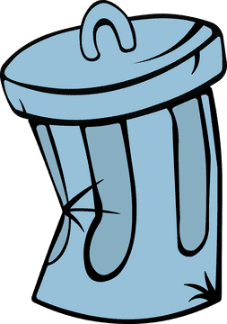 Trash can Damaged clipart