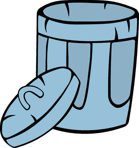 Trash can Open clipart