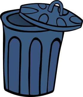 Trash can Open clipart