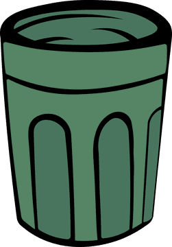 Trash can Green clipart