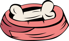 Dog bone Bowl clipart