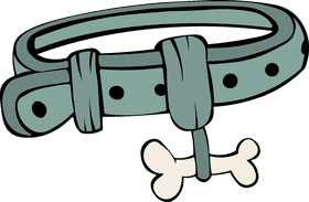 Dog bone Collar clipart