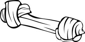 Dog bone Delicacy black and white clipart