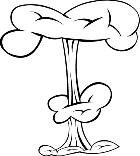 Explosion Atomic black and white clipart