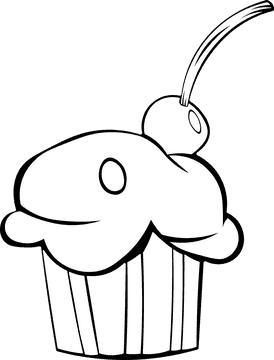 Picnic Cake black and white clipart