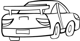 Porsche black and white clipart