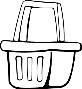 Store Basket black and white clipart