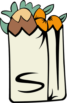 Store Paper Bag Fruits clipart