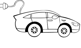 Tesla Plug black and white clipart