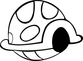 Tortoise Hidden black and white clipart