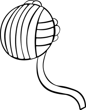 Weaver Ball black and white clipart