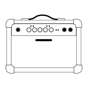Guitar amplifier drawing black and white clipart