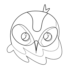 Bird head black and white clipart