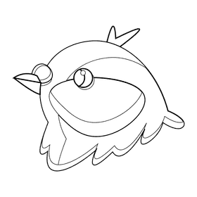 Bird black and white clipart