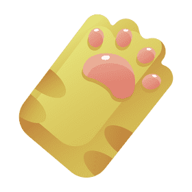 Cute cat paw clipart