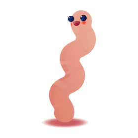 Cute earthworm clipart