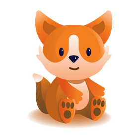 Cute fox clipart