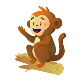 Cute monkey clipart