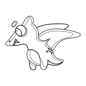 Dinosaur black and white clipart